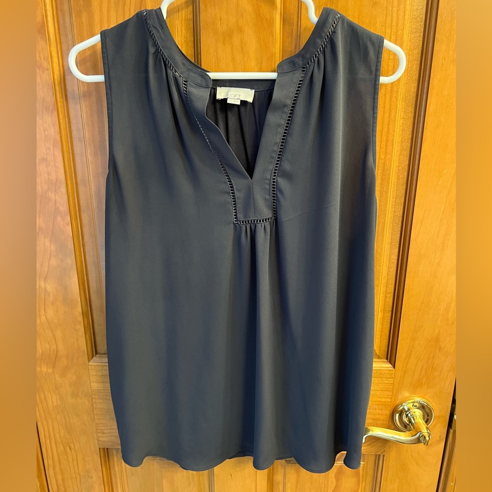 LOFT Women's Maternity Black Sleeveless Top